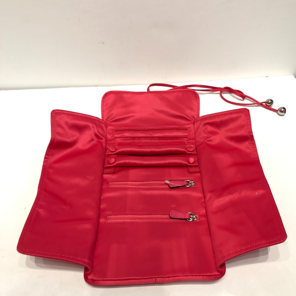 Coach Pink Travel Toiletry Bag w Wrap Closure - Picture 9 of 10
